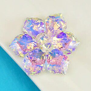 NEW Handmade Pink Flower Brooch/Pin - 1.77 in Round - Gorgeous